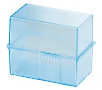 HAN Karteibox A8, Blau/Transparent - Medienformat: A8 - Material: Kunststoff - Polystyrol (PS) - Detailfarbe: Transparent - Blau