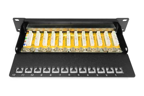 DIGITUS CAT 6 PATCH PANEL CLASS E SHIELDED 12 PORT