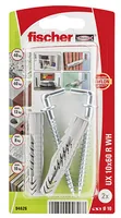 Fischer Universaldübel  UX 10 x 60 WH, 2 Stück - Bohrdurchmesser: 10 mm - Länge: 60 mm - Verpackungseinheit: 2 Stück - Für Material: Gipskarton - Beton - Gipsfaserplatten - Vollziegel - Naturstein - Kalksand - Spanplatten - Set: Ja