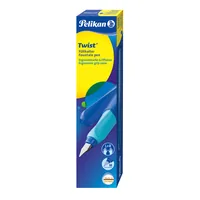 Pelikan Füllfederhalter Twist Medium (M), Blau - Strichstärke: Medium (M) - Set: Nein - Bedienungsseite Stift: Universal - Ergnonomisch Schreiben: Ja - Anwender: Jugendliche - Kinder - Schüler - Schriftfarbe: Königsblau