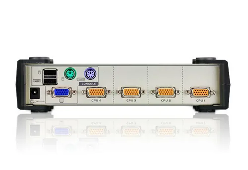 KVM Desktop Switch 4-Port USB - PS/2 VGA KVM Switch (KVM Cables included) ATEN