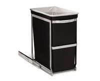 Simplehuman Schrank-Abfalleimer 30 l - Anzahl Behälter: 1 - Detailfarbe: Schwarz - Fassungsvermögen: 30 l - Form: Eckig - Material: Stahl