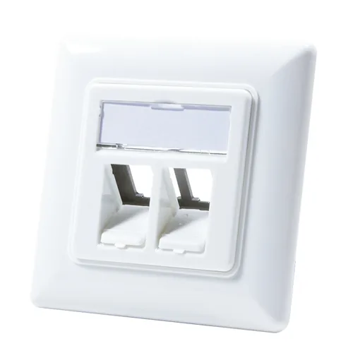 Logilink Dose 2 Module signal weiß Keystone Face Plate