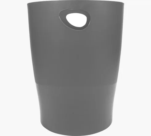 Exacompta Papierkorb Ecobin 15 l, Dunkelgrau - Anzahl Behälter: 1 - Detailfarbe: Dunkelgrau - Form: Rund - Fassungsvermögen: 15 l - Höhe: 33.5 cm - Material: Polypropylen (PP)