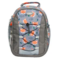 Funki Little Fox backpack School backpack Grey, Orange