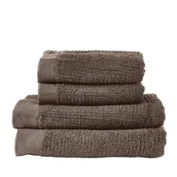 Zone Denmark Handtuch Classic 4 Stck. Taupe 100% Baumwolle/600 g - Nachhaltigkeit: Nicht angegeben - Waschbar bei: 60 °C - Produkttyp: Frottierwäsche Set - Detailfarbe: Taupe - Breite: 50 cm - 70 cm - Länge: 100 cm - 140 cm
