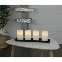 Star Trading LED-Kerzen Set Pillar May Ø 7.5 x 12.5 cm, Weiss, 4 Stk - Betriebsart: Batteriebetrieb - Fernbedienung: Nein - Aussenanwendung: Nein - Höhe: 12.5 cm - Timerfunktion: Ja - Set: Ja