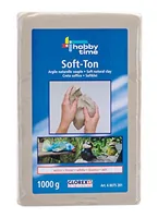 Glorex Modelliermasse Soft-Ton 1000g, Weiss - Packungsgrösse: 1000 g - Set: Nein - Anwender: Hobbyanwender - Erwachsene - Detailfarbe: Weiss - Modelliermasse Art: Töpferton - Trocknung: Lufttrocknend