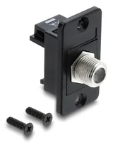 DELOCK Panel Mount F Buchse zu F Buchse schwarz
