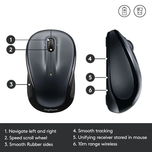 Logitech M325 - Color Collection Limited Edition - Maus - optisch - 3 Tasten - kabellos - 2.4 GHz - kabelloser Empfänger (USB)