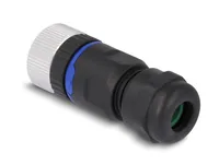 DeLOCK M12 Connector A-coded 5 pin female for mounting with screw connection
