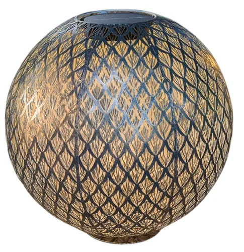 STT Windlicht Solar Antic Ball Emilia, Ø 40 cm, Marineblau - Produkttyp: Windlicht - Betriebsart: Solarbetrieb - Dimmbar: nicht dimmbar - Lampensockel: LED fest verbaut - Lichtfarbe: Warmweiss (WW) - Timerfunktion: Nein