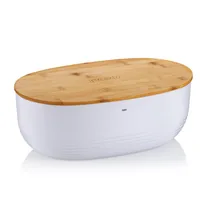 Kela 12060 bread box Oval White Plastic