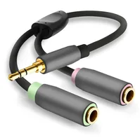 Helos 288715 audio splitter Black, Grey