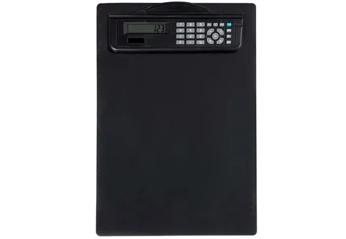 Maul Dokumentenhalter A4 mit Taschenrechner - Typ: Schreibplatte - Medienformat: A4 - Detailfarbe: Schwarz