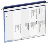 DURABLE Personalakte Blau/Transparent - Typ: Personalakte - Ausstattung: Sichttasche auf Vorderdeckel - Detailfarbe: Transparent - Blau - Material: Plastik - Karton