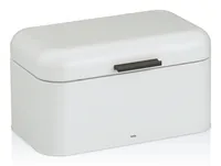 Kela Brotkasten Frisca Klein, Weiss - Brotvariante: Brot - Material: Metall - Detailfarbe: Weiss - Inkl. Schneidebrett: Nein