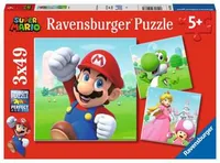 Kinderpuzzle Super Mario (3x49 Teile Puzzle für Kinder ab 5 Jahren)