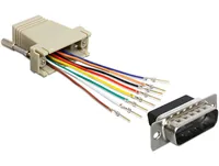Delock Adapter RJ-45 - DB15 (f-m) 0 m - Kabeltyp: Adapter - Datenanschluss Seite A: RJ-45 - Datenanschluss Seite B: DA-15 Stecker - Kabellänge: 0 m