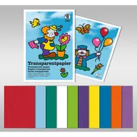 URSUS Transparentpapier 23x33cm 8230099F 42g, 10 Farben ass. 10 Blatt