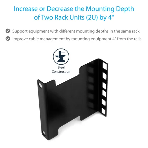 4IN RACK DEPTH ADAPTER - 2U .