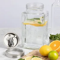 Kilner Getränkespender zum Kühlschrank 3 l - Anwendungszweck: Getränk - Materialtyp: Glas - Material: Edelstahl - Detailfarbe: Silber - Set: Nein
