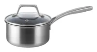 Lunasol Kochtopf Sirius Terra Multi-Layer Ø 14 cm, H: 7.5 cm - Material: Aluminium - Topfart: Stieltopf - Kompatible Kochfelder: Elektro - Glaskeramik - Induktion - Antihaftbeschichtung: Ja - Detailfarbe: Silber - Spülmaschinenfest: Ja