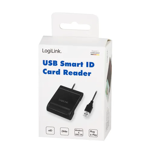Logilink USB 2.0-Kartenleser, für Smart-ID, schwarz