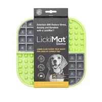 LickiMat Futtermatte Slomo 20 x 20 cm, Grün - Material: TPR - Tierart: Katze - Hund - Produkttyp: Futternapf