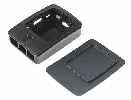 Raspberry Pi Gehäuse für Raspberry Pi 3 Typ B / B+ Grau/Schwarz - Set: Nein - Zubehörtyp: Gehäuse