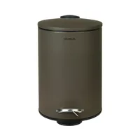 Blomus Treteimer Tubo 3 l, Graugrün - Fassungsvermögen: 3 l - Anzahl Behälter: 1 - Detailfarbe: Graugrün - Form: Rund - Material: Stahl - Kunststoff