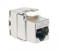 Intellinet Cat8.1 40G Shielded Toolless Keystone Jack, For Easy and Quick Snap-in Deployment, Ideal for Data Centers, STP, for Solid & Stranded Wire, Gold-plated Contacts, Metal Housing