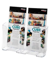 Deflecto 74501 literature rack 2 shelves Transparent