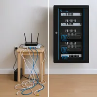 Extralink EX.7263 rack 12U Da parete Nero