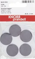 Knorr Prandell Haftmagnet 5 Stück, Silber - Detailfarbe: Silber - Verpackungseinheit: 5 Stück - Haftkraft: Leicht haftend