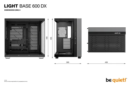 be quiet! PC-Gehäuse Light Base 600 DX Schwarz - Unterstützte Mainboards: ATX - Micro-ATX - Mini-ITX - Detailfarbe: Schwarz - Anzahl Lüfterplätze: 10 - Sichtfenster: Ja - Netzteil vorinstalliert: Nein - Gehäuse Bauart: Mid-Tower