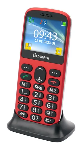 Olympia Mobiltelefon SUN Großtasten rot