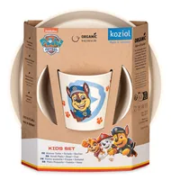 Koziol Kindergeschirrset CONNECT PAW PATROL moon - Art: Kinderbesteckset - Materialtyp: Biokunststoff - Material: Biozirkulärer Kunststoff - Eigenschaften: Aus recyceltem Material - Detailfarbe: Beige - Spülmaschinenfest: Ja