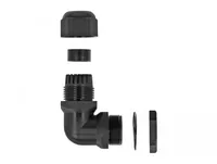Delock Kabelverschraubung PG9, 19 mm 90° gewinkelt - Gewindetyp: PG9 - Material: Kunststoff