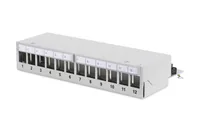 DIGITUS Patchpanel 1HE 12-Port Modular Desktop SOHO grau