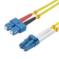 helos LWL Patchkabel LC/SC Duplex 9/125µm OS2 gelb 0,5m