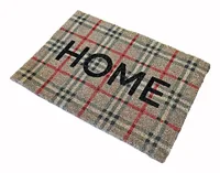 Dameco Fussmatte Home 40 cm x 60 cm - Nachhaltigkeit: Nicht angegeben - Motiv: Kein - Detailfarbe: Grau - Breite: 40 cm - Länge: 60 cm - Detailmaterial: Kokosfaser - Vinyl