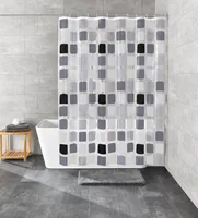 Kleine Wolke Duschvorhang Sonny 180 x 200 cm, Anthrazit - Produkttyp: Duschvorhang - Detailfarbe: Anthrazit - Breite: 180 cm - Höhe: 200 cm - Detailmaterial: Poly-Ethylen-Vinylacetat (PEVA) - Grundmaterial: Kunststoff