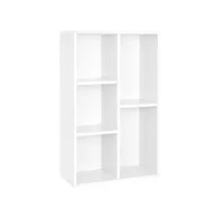 VASAGLE Regal 5 Ablagen 50 x 80 cm, Weiss - Eigenschaften: Keine Eigenschaft - Zertifikate: Keine Zertifizierung - Breite: 50 cm - Höhe: 80 cm - Tiefe: 24 cm - Detailfarbe: Weiss