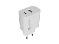 WALL CHARGER NATEC RIBERA 1X USB-A + 1X USB-C 20W WHITE