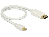 Delock Kabel Mini-DisplayPort DisplayPort, 50cm, 4K 60Hz, weiss - Kabeltyp: Anschlusskabel - Videoanschluss Seite A: Mini-DisplayPort - Videoanschluss Seite B: DisplayPort - Detailfarbe: Weiss - Kabellänge: 0.5 m - Display Port Standard: 1.2