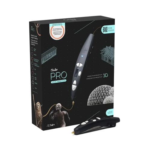 3Doodler 3D-Pen Pro III 7-teilig, Schwarz - Set: Ja - Drucktechnik: Keine - Anzahl Extruder: 7 - Druckwerkstoff: Holz - Kunststoff - Kupfer - Nylon - Polylactid Acid (PLA) - Stahl