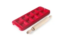 Ibili Ravioliform + Rollstab quadratisch 30 x 12 cm Eckig - Materialtyp: Kunststoff - Material: Kunststoff - Set: Ja - Detailfarbe: Rot - Form: Eckig