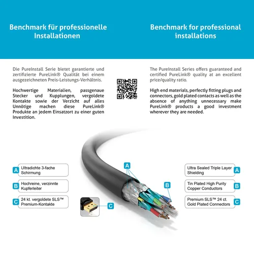 PureLink PI5000-030 DisplayPort cable 3 m Black