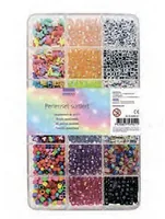 Glorex Perlen-Set Kunststoff, ca. 2400 Stk, Mehrfarbig - Packungsgrösse: 2400 Stück - Durchmesser: 0 mm - Detailfarbe: Mehrfarbig - Perlenart: Perlenset